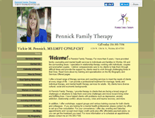 Tablet Screenshot of pennickfamilytherapy.com